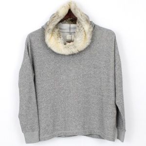 Aerie Faux Fur Hoodie Medium